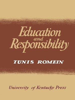 cover image of Education and Responsibility